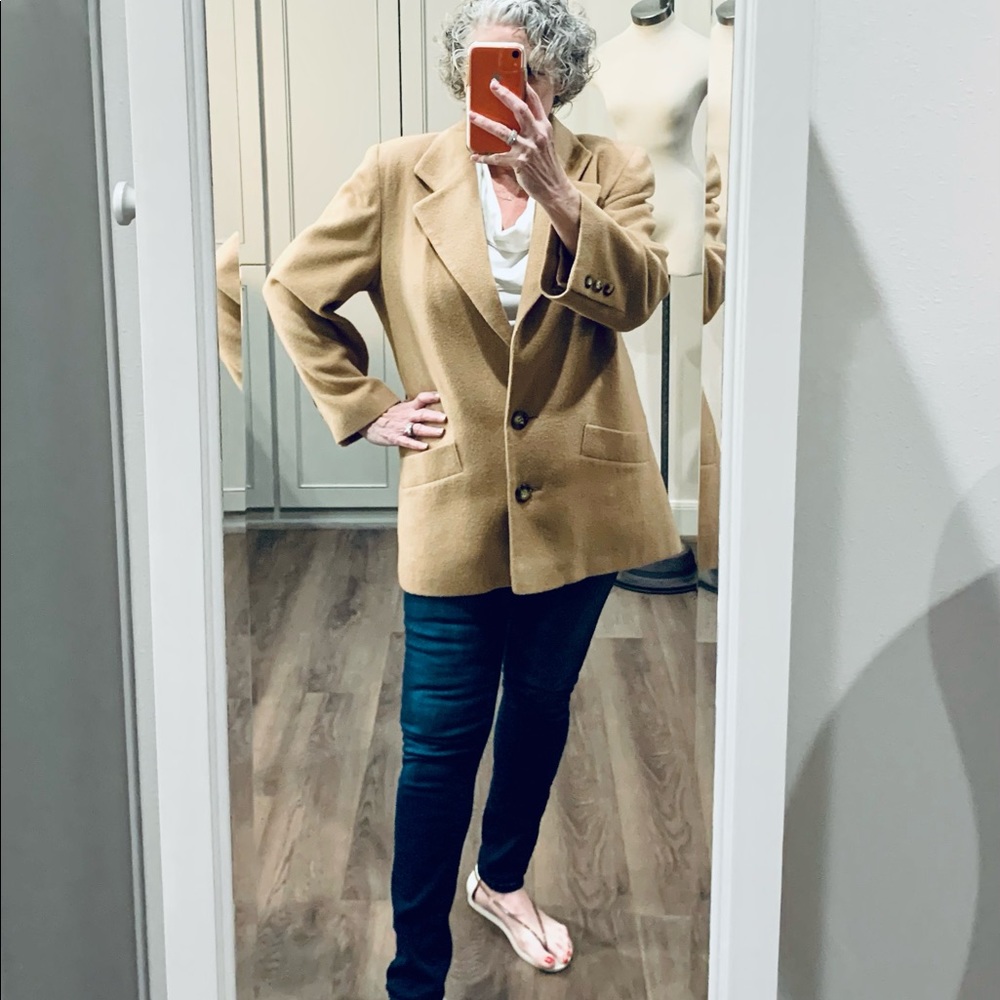 Vintage 100% Camel Hair Oversized Jacket.  Fully lined.
